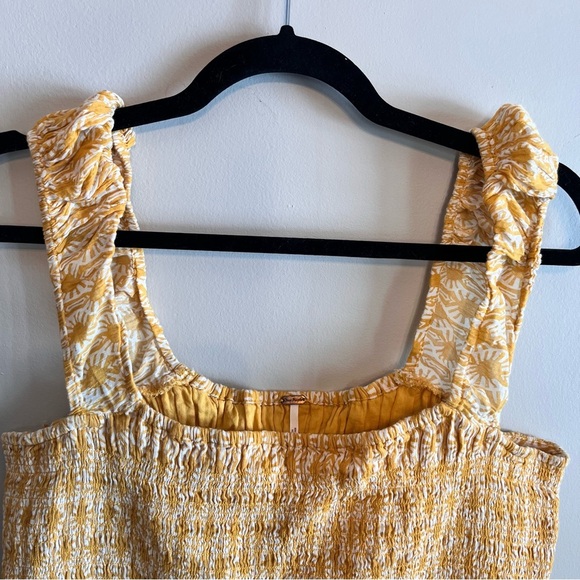 Free People Sweet Annie Mini Dress in Sunshine Combo Size Large - Picture 6 of 9